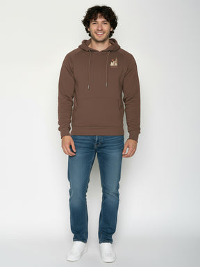 Earth Wood: Hoodie aus Bio-Baumwolle mit Raglan-Arm für Herren [26211]
