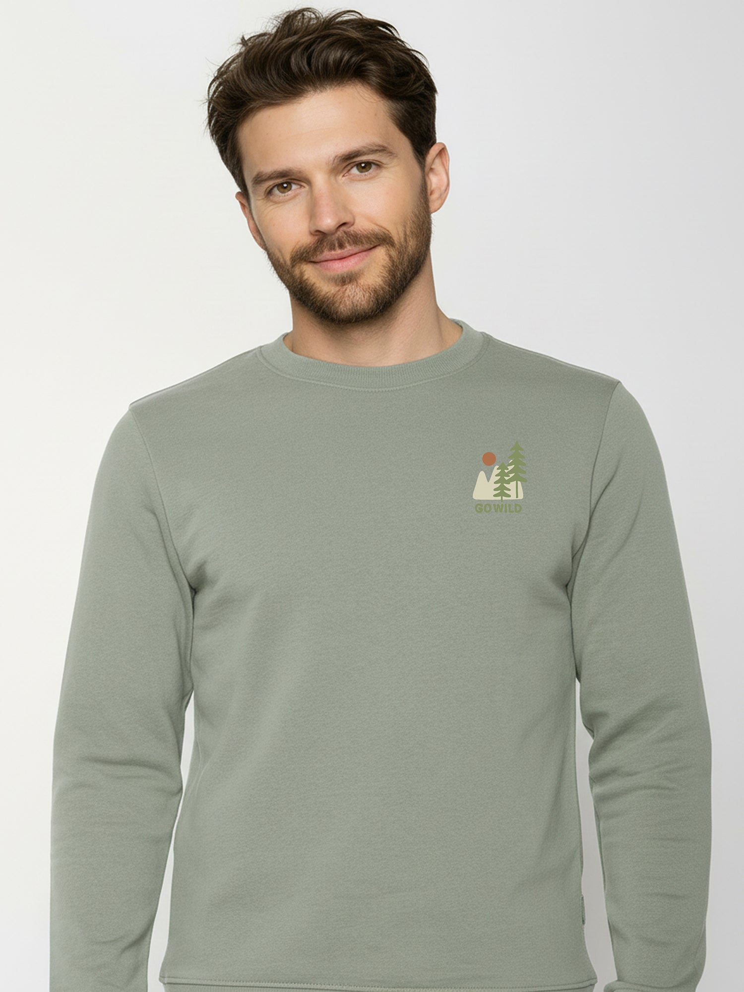 Moos Mint: Gemütliches Sweatshirt aus Bio-Baumwolle für Herren [26220]