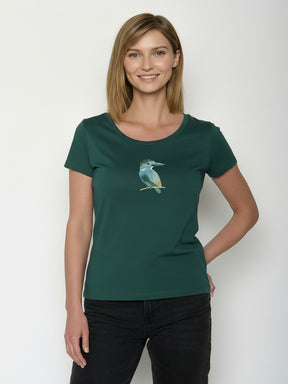 Petrol Green: Sportliches T-Shirt aus Bio-Baumwolle für Damen [26234]