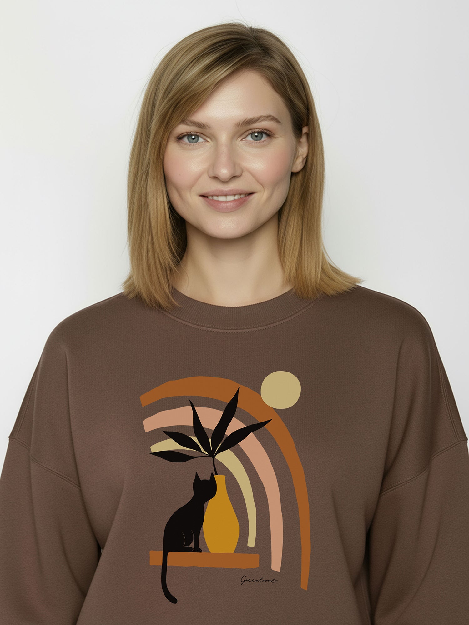 Earth Wood: Lässiges Sweatshirt aus Bio-Baumwolle für Damen [26250]
