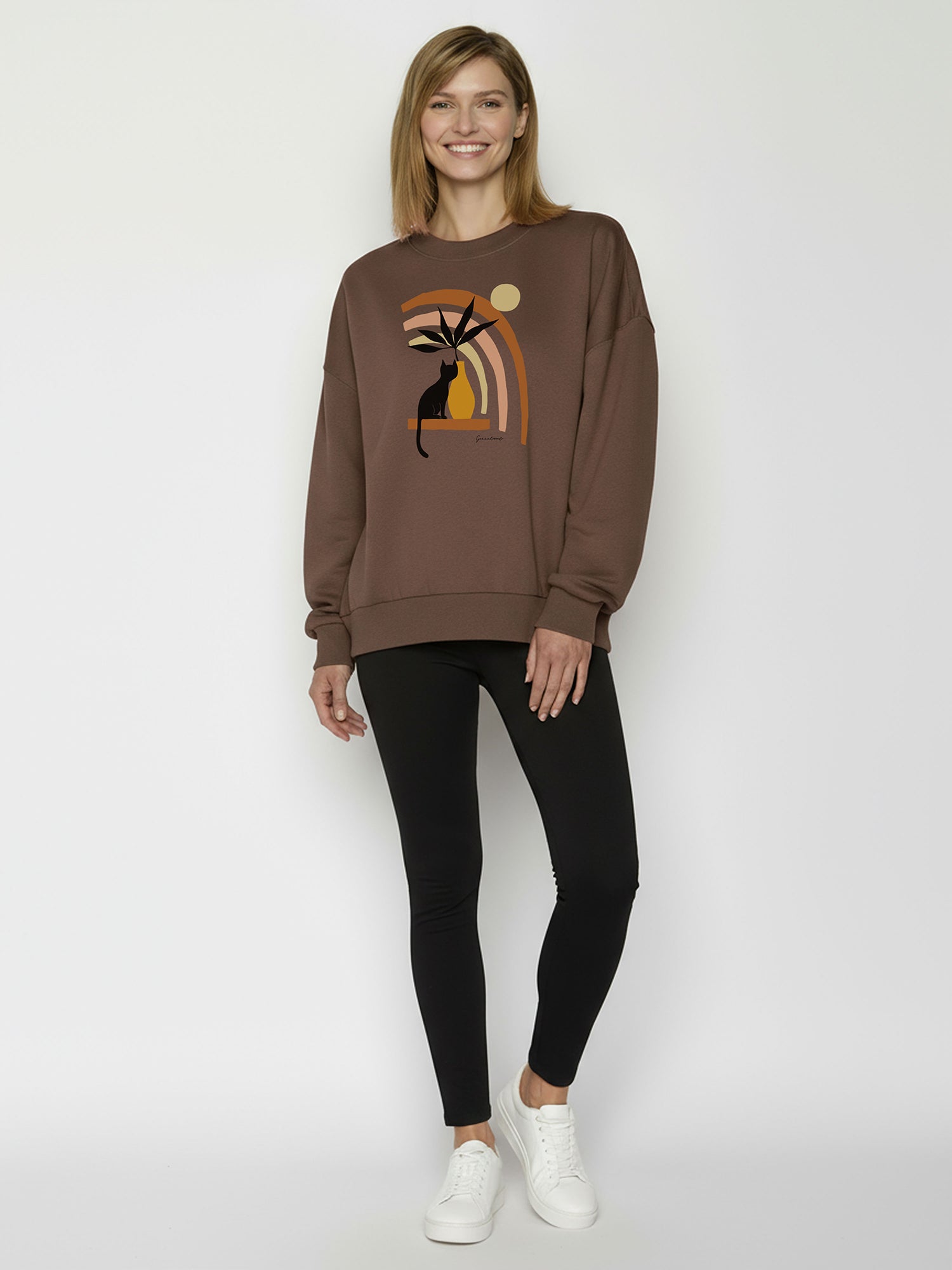 Earth Wood: Lässiges Sweatshirt aus Bio-Baumwolle für Damen [26251]