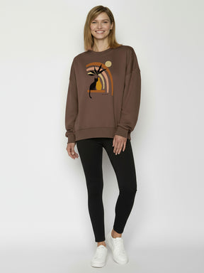 Earth Wood: Lässiges Sweatshirt aus Bio-Baumwolle für Damen [26251]