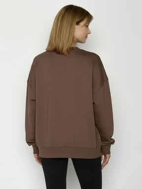 Earth Wood: Lässiges Sweatshirt aus Bio-Baumwolle für Damen [26252]