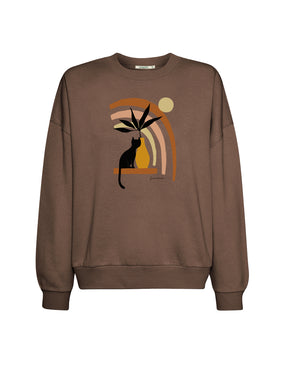 Earth Wood: Lässiges Sweatshirt aus Bio-Baumwolle für Damen [26253]