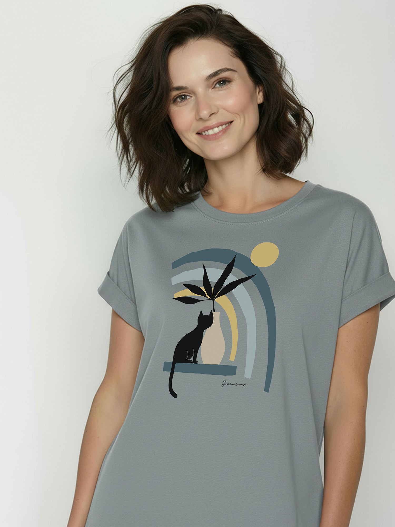 Fogstone: Sportliches T-Shirt aus Bio-Baumwolle mit Rollup Sleeve für Damen [26260]