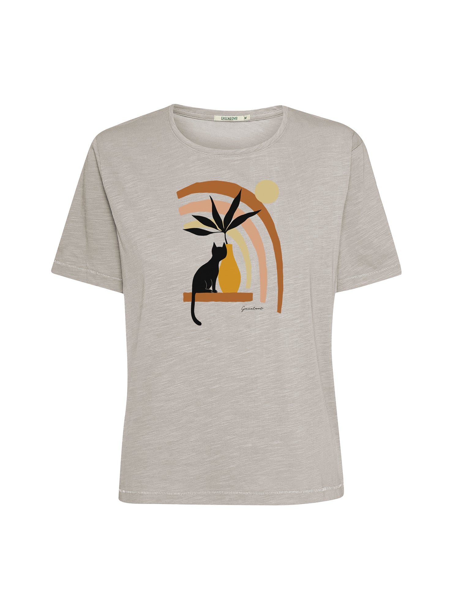 Sandstone: Kastiges T-Shirt aus Bio-Baumwolle für Damen [26264]