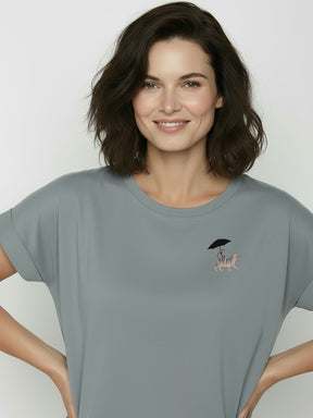 Fogstone: Sportliches T-Shirt aus Bio-Baumwolle mit Rollup Sleeve für Damen [26275]