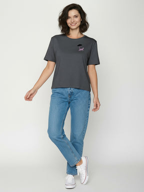Gravel: Kastiges T-Shirt aus Bio-Baumwolle für Damen [26286]