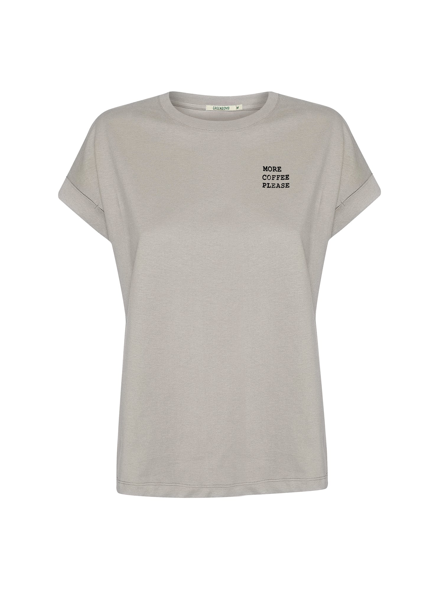 Sandstone: Sportliches T-Shirt aus Bio-Baumwolle mit Rollup Sleeve für Damen [26294]
