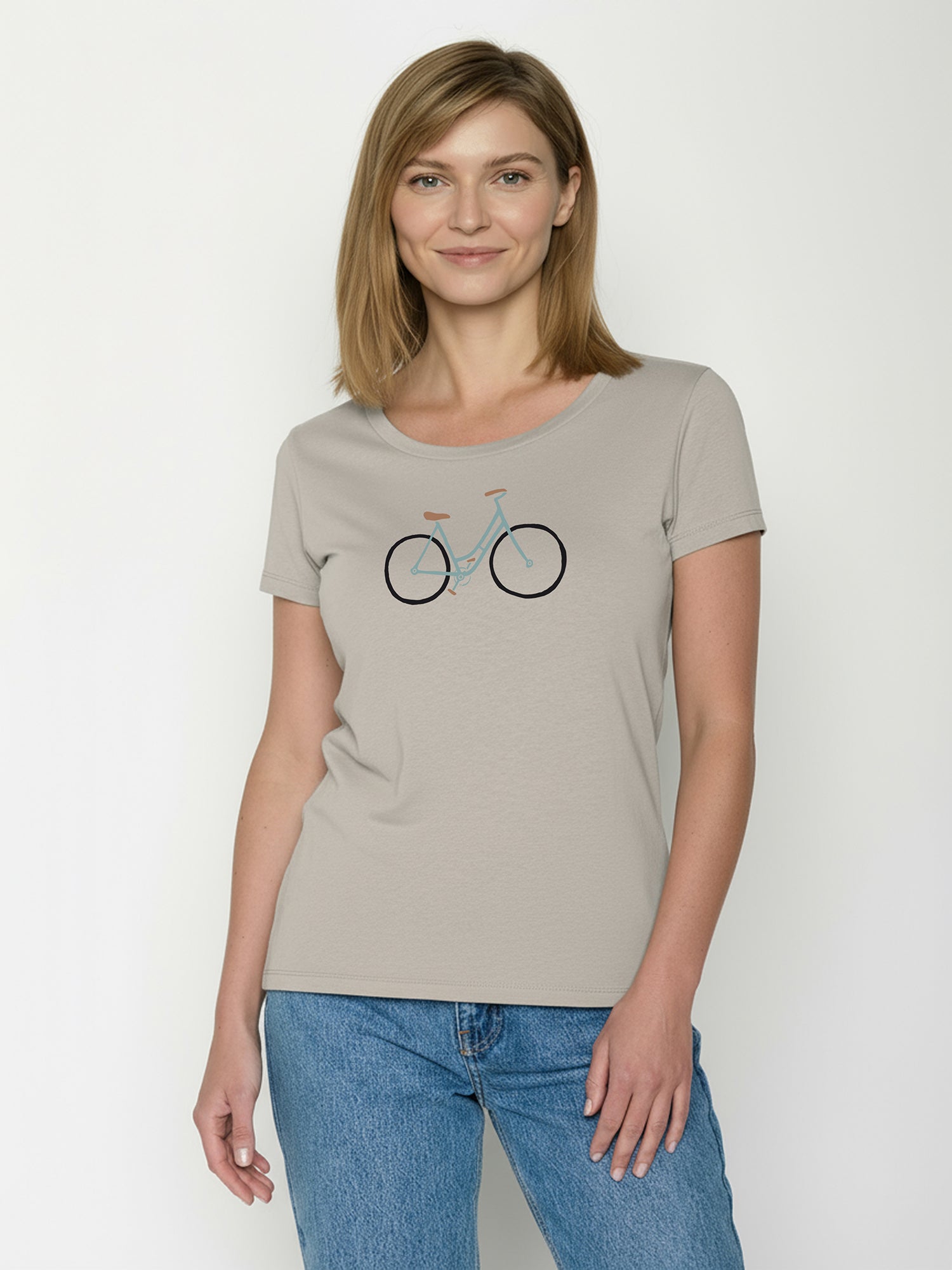 Sandstone: Sportliches T-Shirt aus Bio-Baumwolle für Damen [26301]