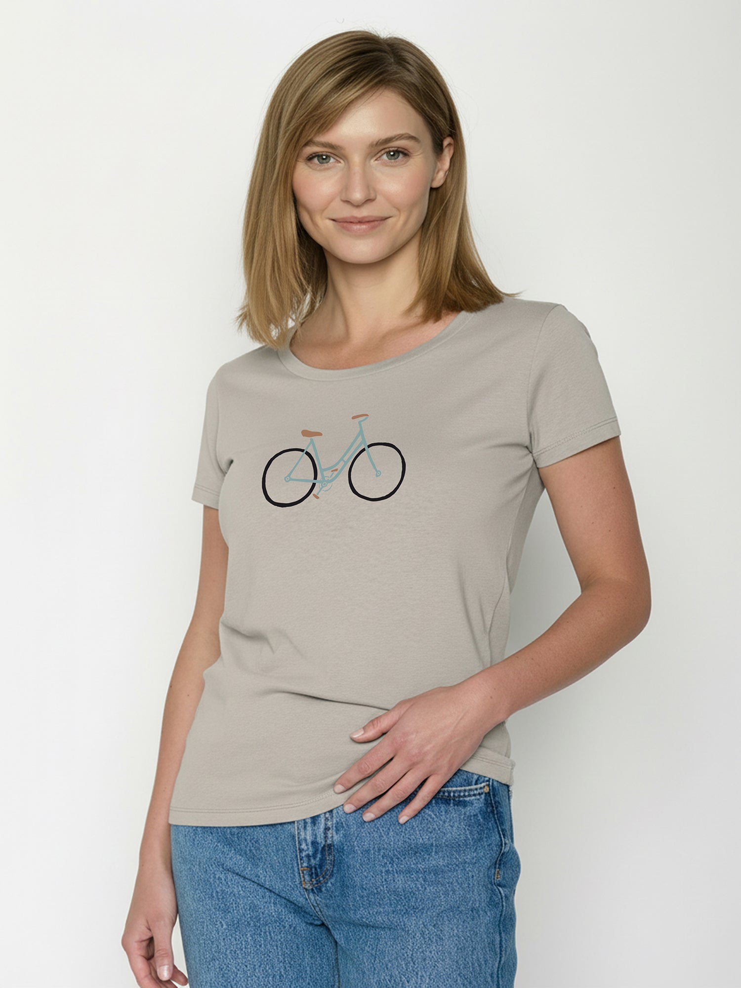 Sandstone: Sportliches T-Shirt aus Bio-Baumwolle für Damen [26302]