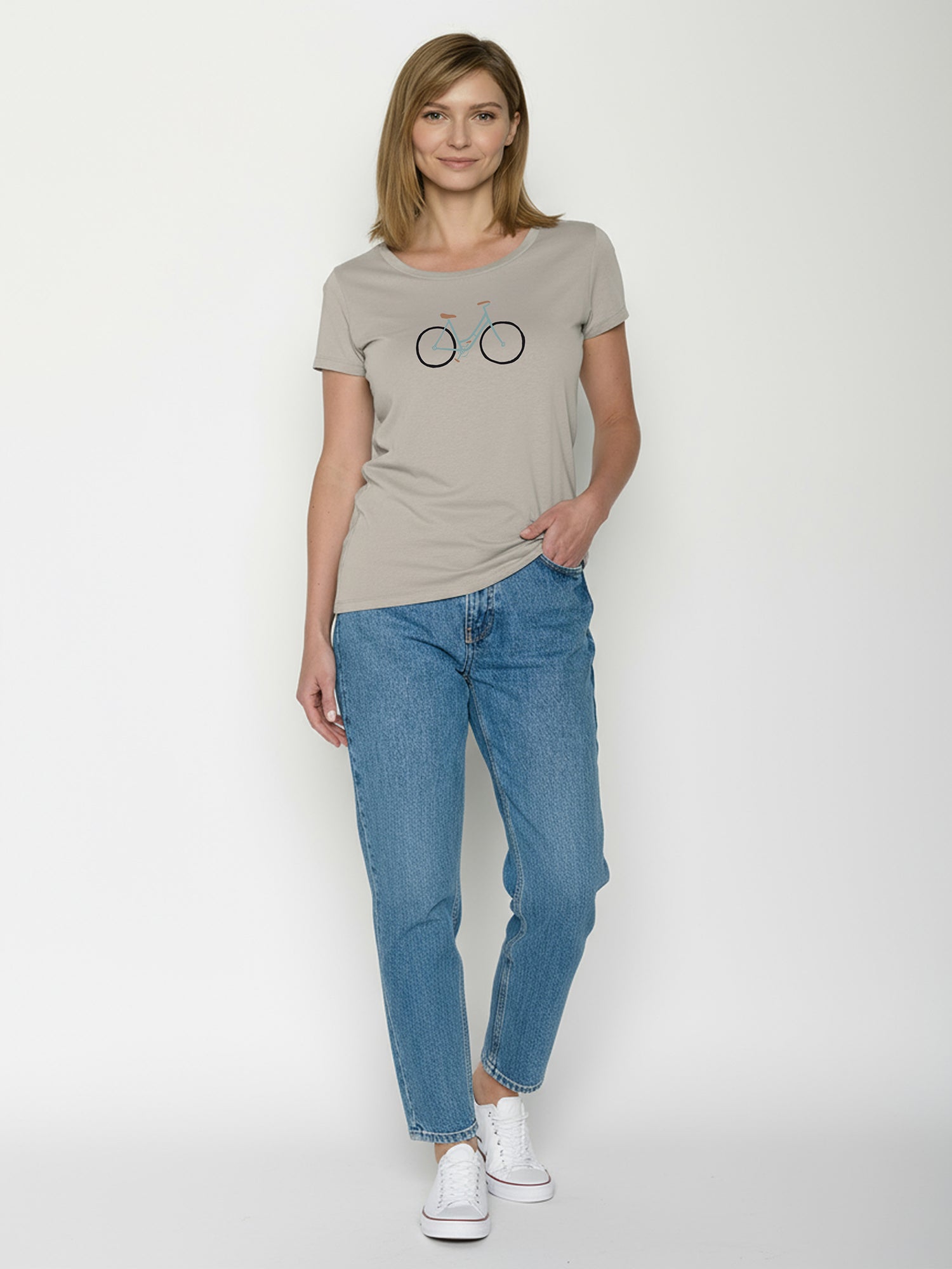 Sandstone: Sportliches T-Shirt aus Bio-Baumwolle für Damen [26303]