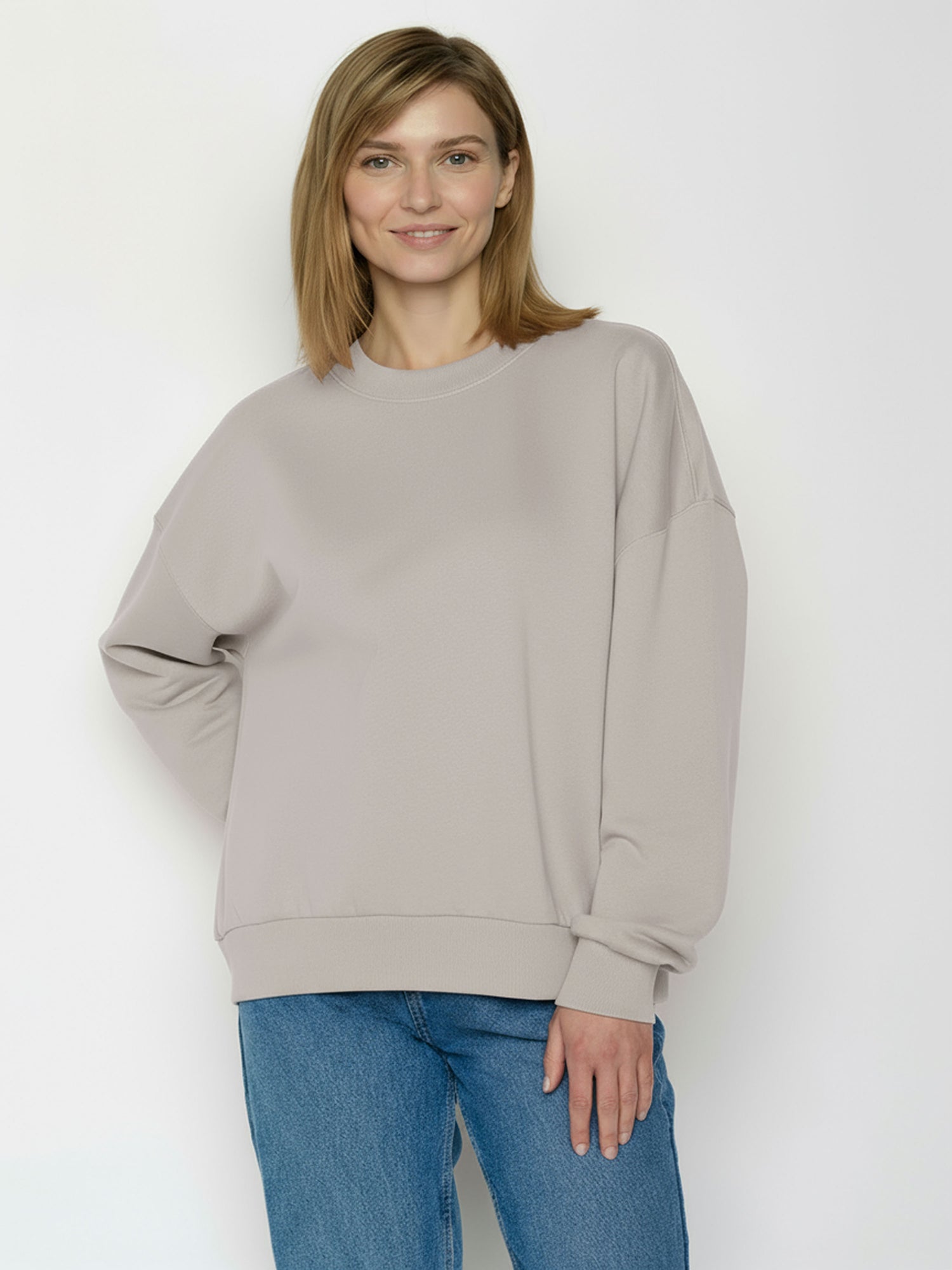 Sandstone: Lässiges Sweatshirt aus Bio-Baumwolle für Damen [26311]