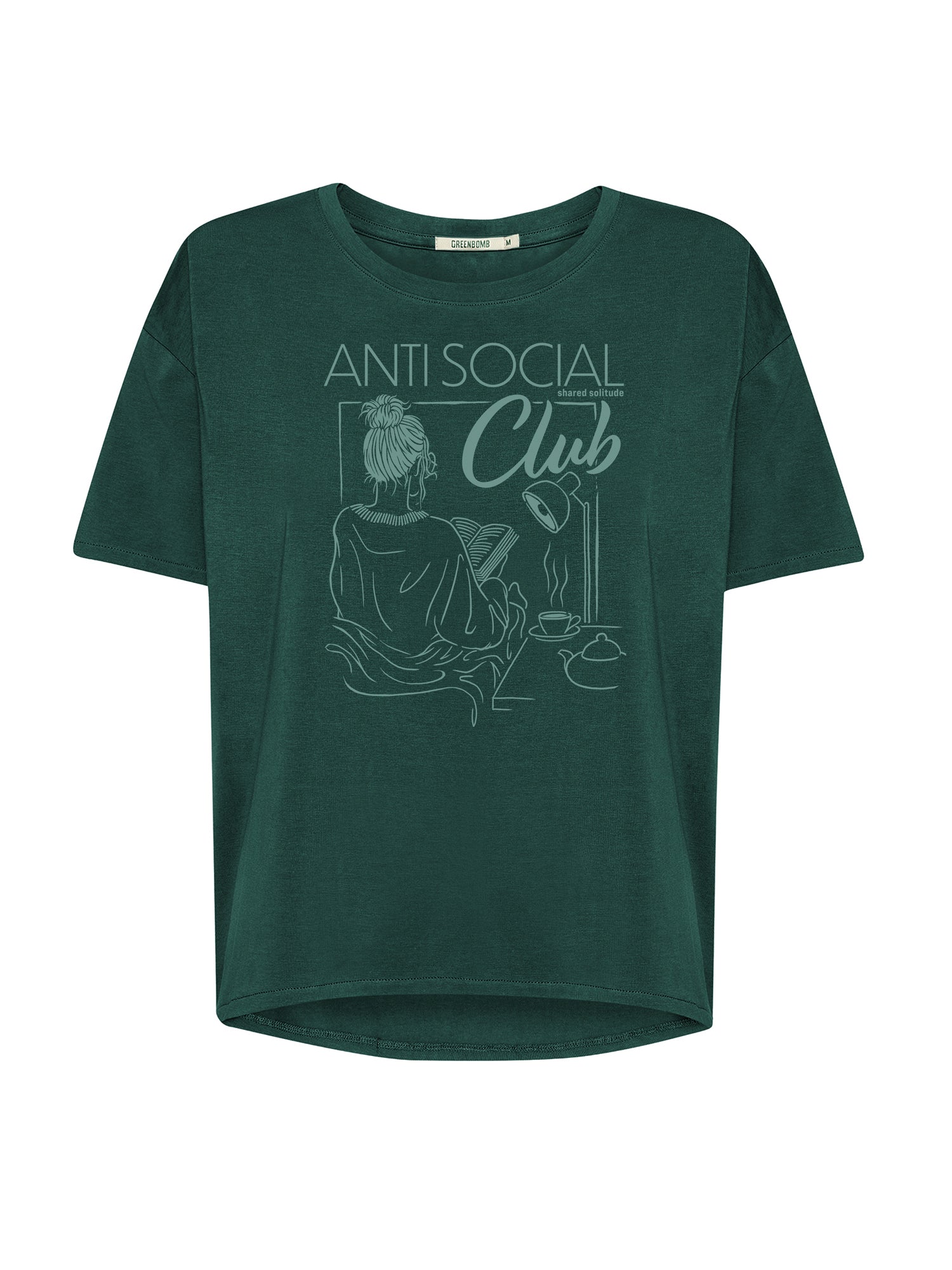 Petrol Green: Lässiges T-Shirt aus Bio-Baumwoll-Mix für Damen [26321]