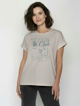 Sandstone: Sportliches T-Shirt aus Bio-Baumwolle mit Rollup Sleeve für Damen [26322]