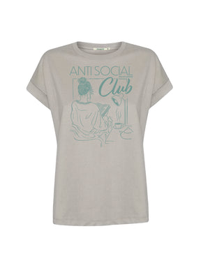 Sandstone: Sportliches T-Shirt aus Bio-Baumwolle mit Rollup Sleeve für Damen [26325]