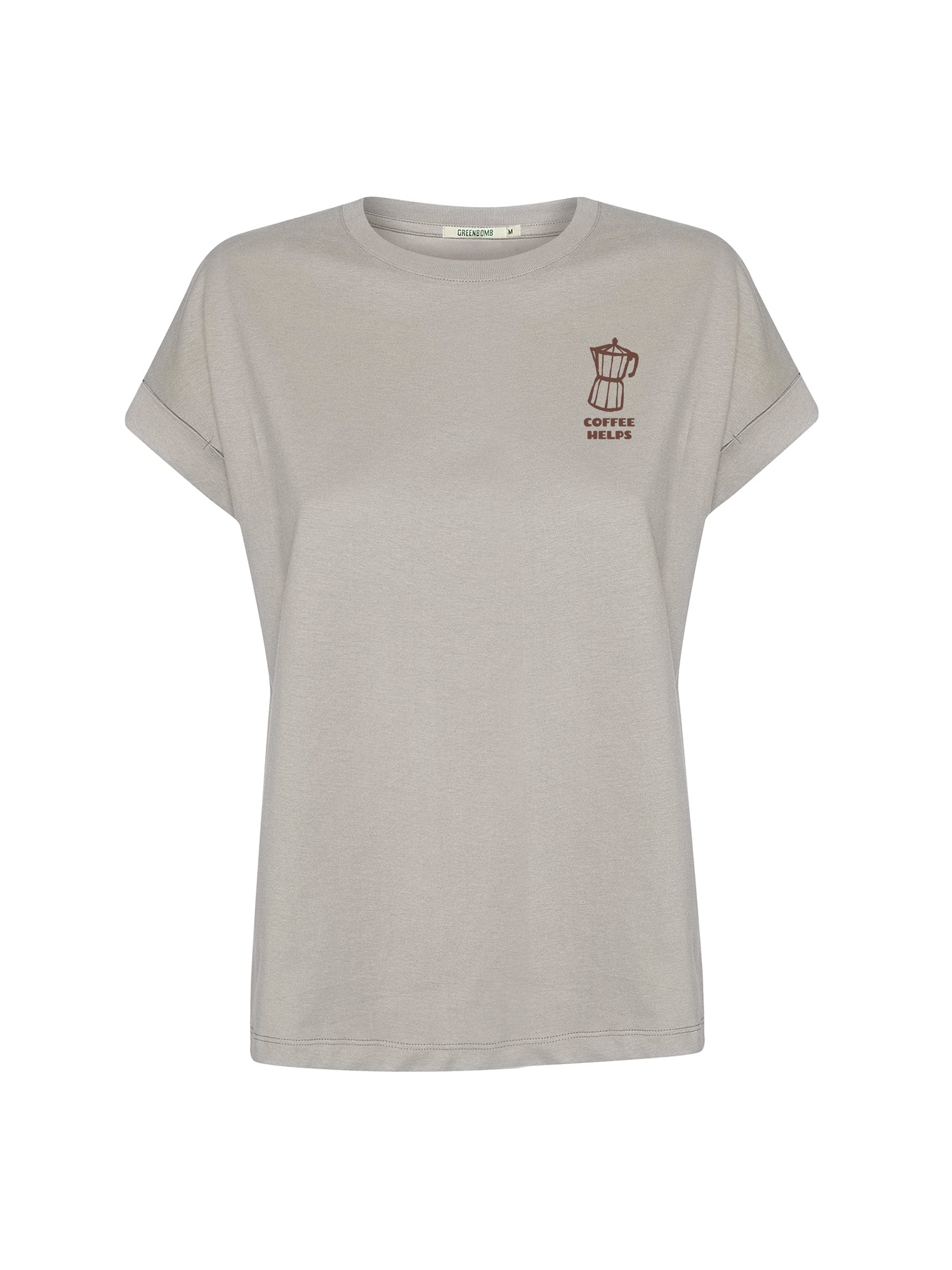 Sandstone: Sportliches T-Shirt aus Bio-Baumwolle mit Rollup Sleeve für Damen [26337]