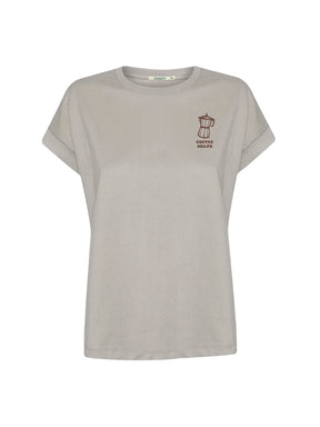 Sandstone: Sportliches T-Shirt aus Bio-Baumwolle mit Rollup Sleeve für Damen [26337]