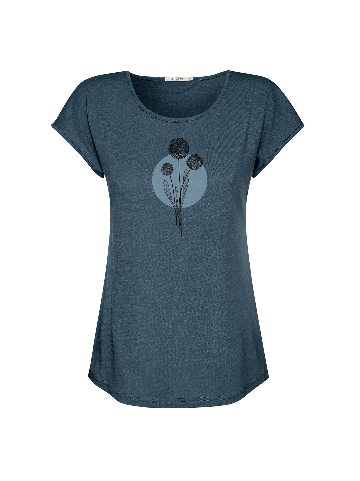 Ash Blue: Lässiges T-Shirt aus Bio-Baumwolle für Damen [26348]