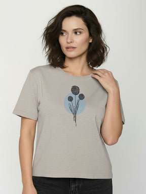 Sandstone: Kastiges T-Shirt aus Bio-Baumwolle für Damen [26355]