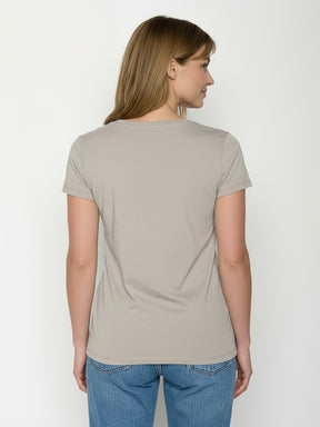 Sandstone: Sportliches T-Shirt aus Bio-Baumwolle für Damen [26372]