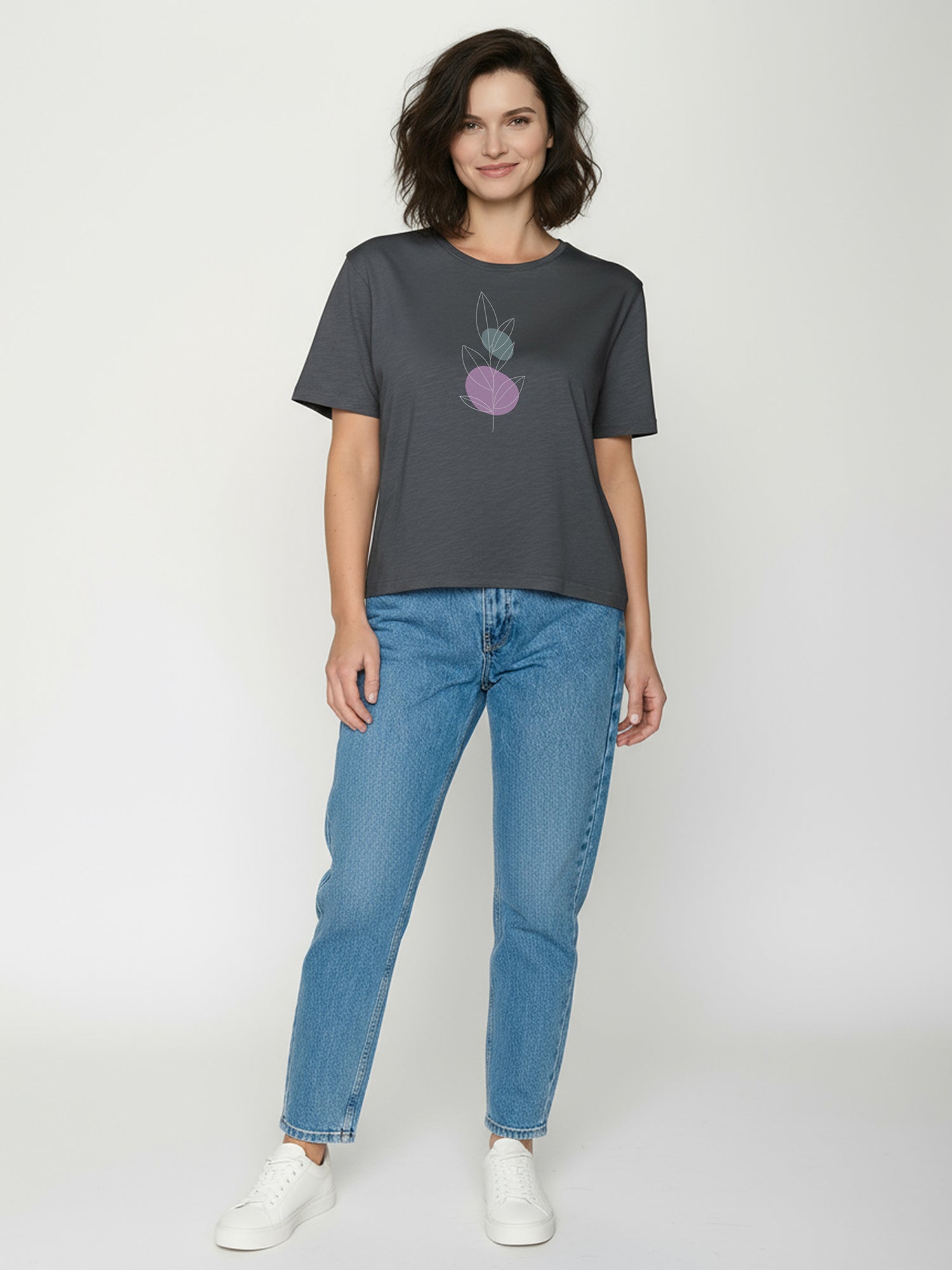 Gravel: Kastiges T-Shirt aus Bio-Baumwolle für Damen [26376]