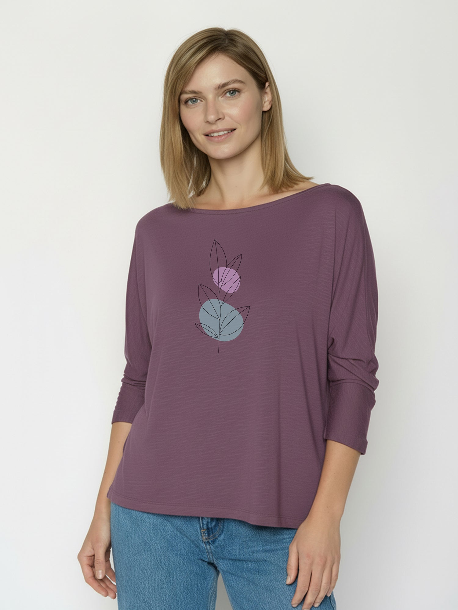Moorberry: Gemütliches Longsleeve aus Viskose (LENZING™ ECOVERO™) Mix für Damen [26380]