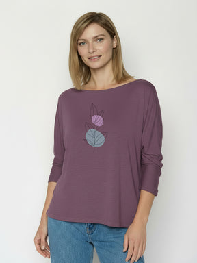 Moorberry: Gemütliches Longsleeve aus Viskose (LENZING™ ECOVERO™) Mix für Damen [26380]
