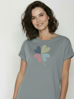 Fogstone: Sportliches T-Shirt aus Bio-Baumwolle mit Rollup Sleeve für Damen [26391]
