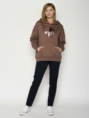 Earth Wood: Lässiger Hoodie aus Bio-Baumwolle für Damen [26396]