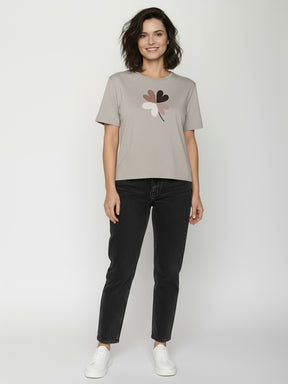 Sandstone: Kastiges T-Shirt aus Bio-Baumwolle für Damen [26401]