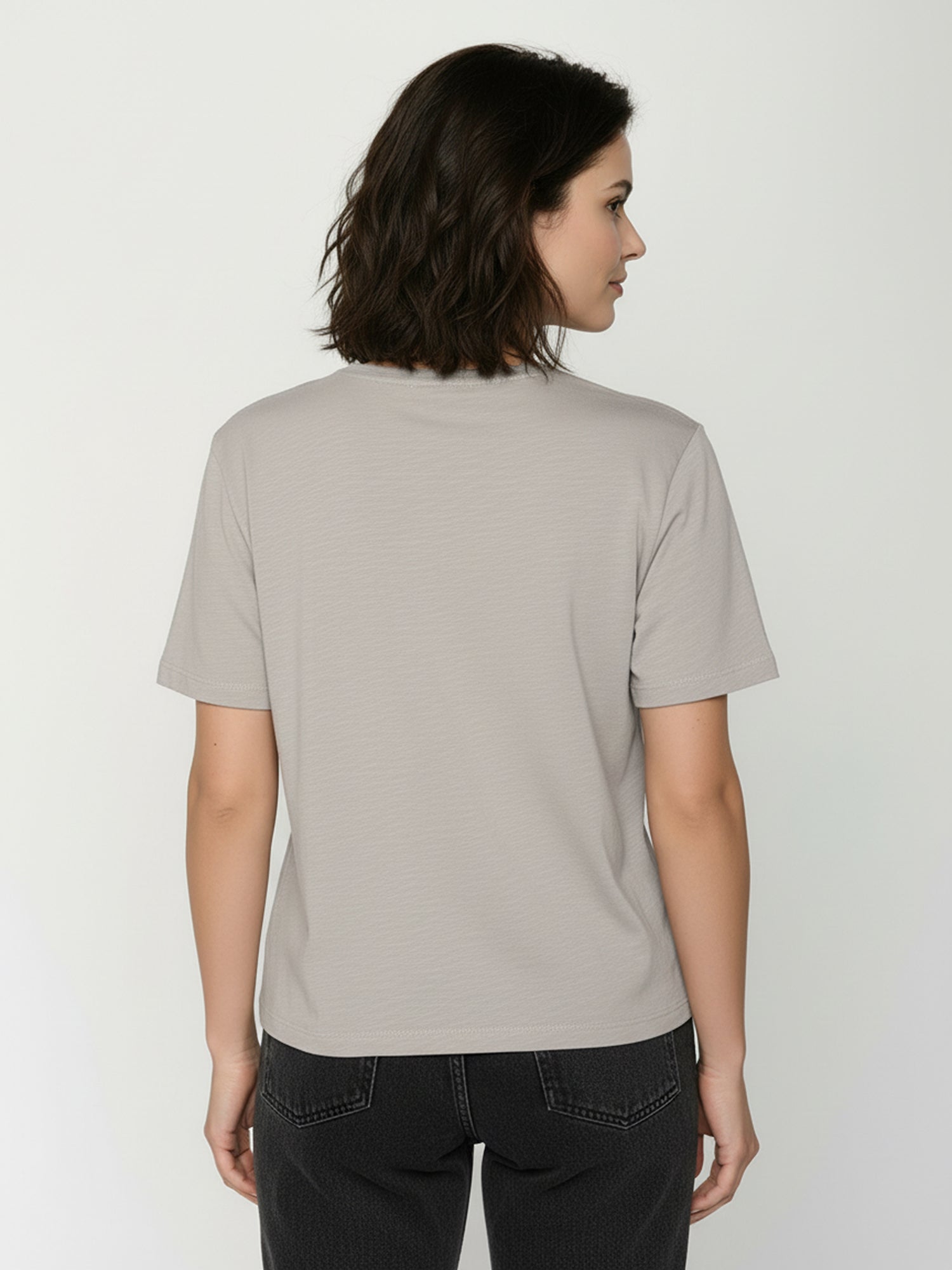 Sandstone: Kastiges T-Shirt aus Bio-Baumwolle für Damen [26402]
