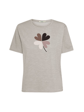 Sandstone: Kastiges T-Shirt aus Bio-Baumwolle für Damen [26403]