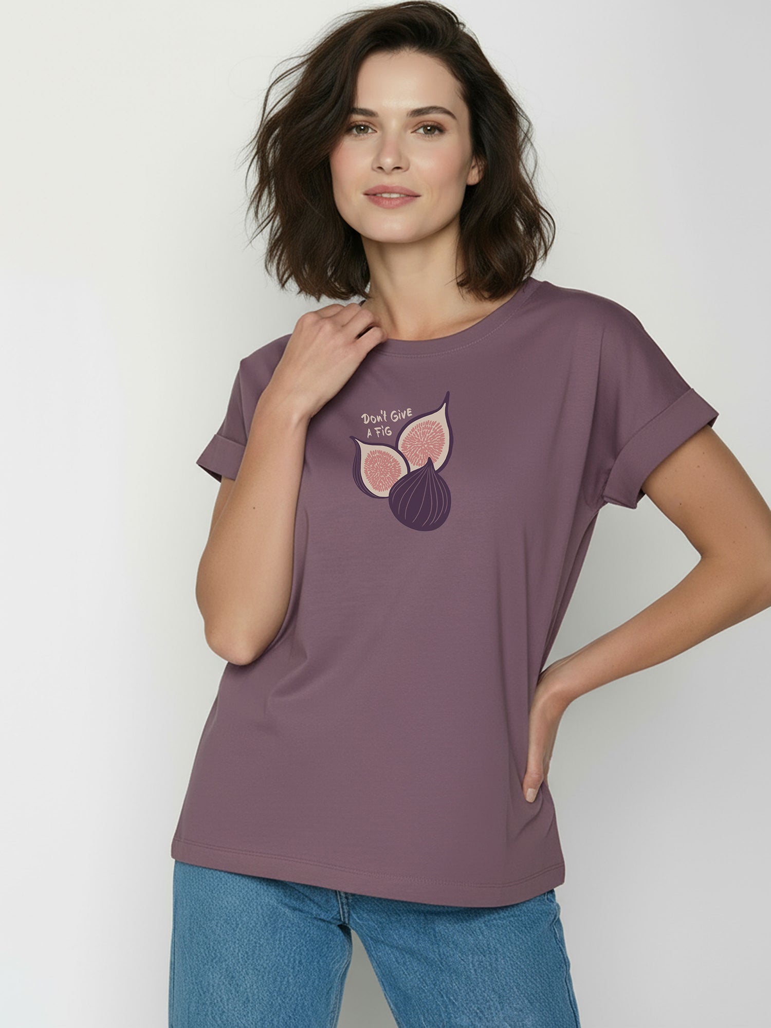 Moorberry: Sportliches T-Shirt aus Bio-Baumwolle mit Rollup Sleeve für Damen [26429]