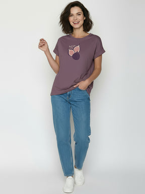 Moorberry: Sportliches T-Shirt aus Bio-Baumwolle mit Rollup Sleeve für Damen [26431]