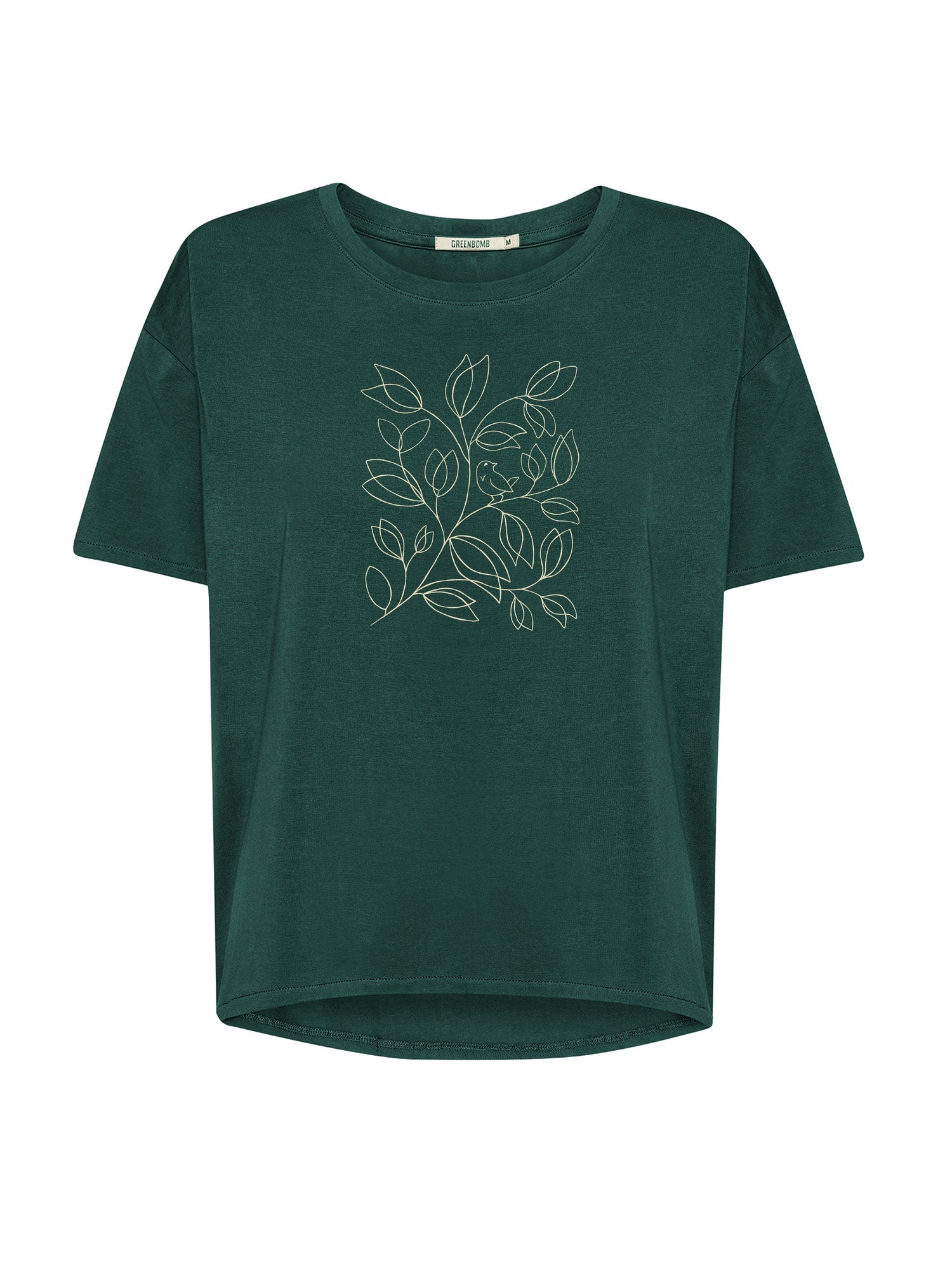Petrol Green: Lässiges T-Shirt aus Bio-Baumwoll-Mix für Damen [26463]