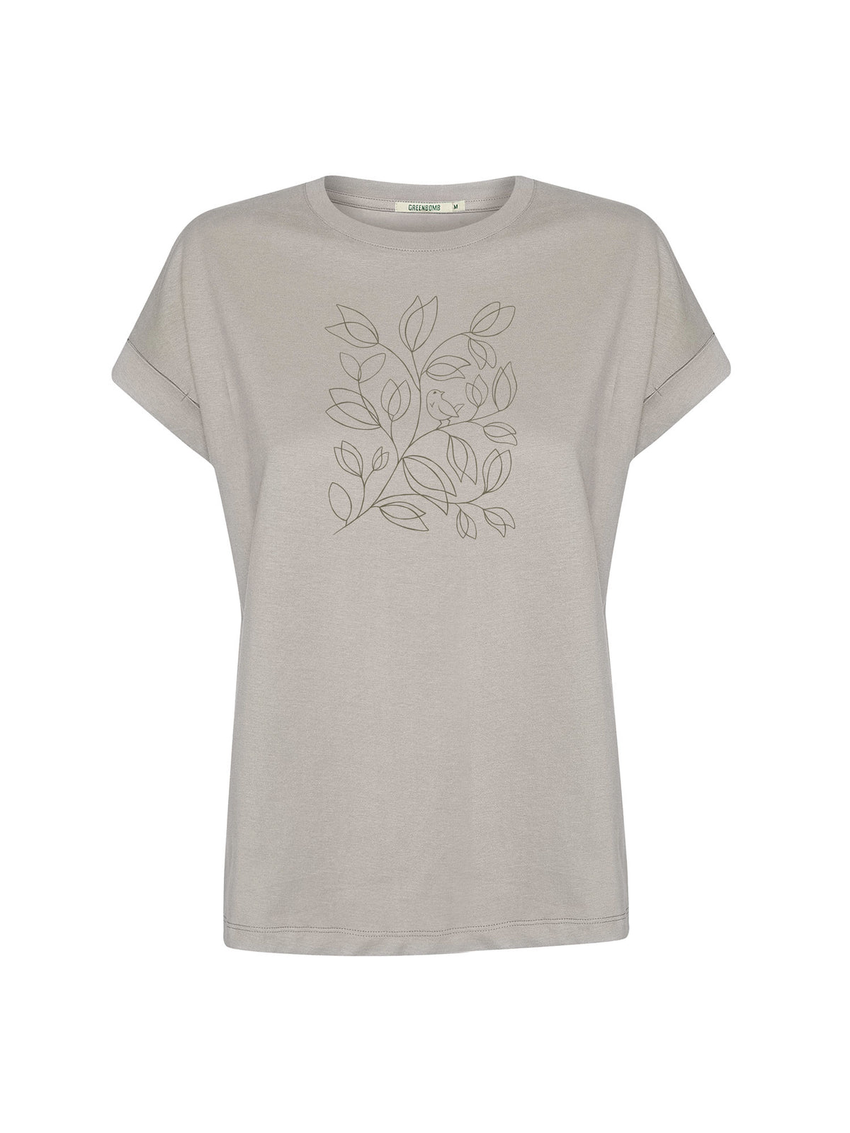 Sandstone: Sportliches T-Shirt aus Bio-Baumwolle mit Rollup Sleeve für Damen [26468]