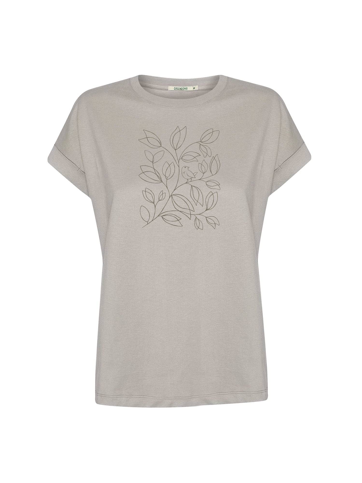 Sandstone: Sportliches T-Shirt aus Bio-Baumwolle mit Rollup Sleeve für Damen [26468]