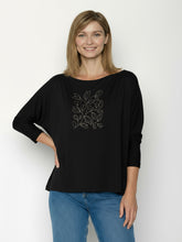 Black: Gemütliches Longsleeve aus Viskose (LENZING™ ECOVERO™) Mix für Damen [26469]