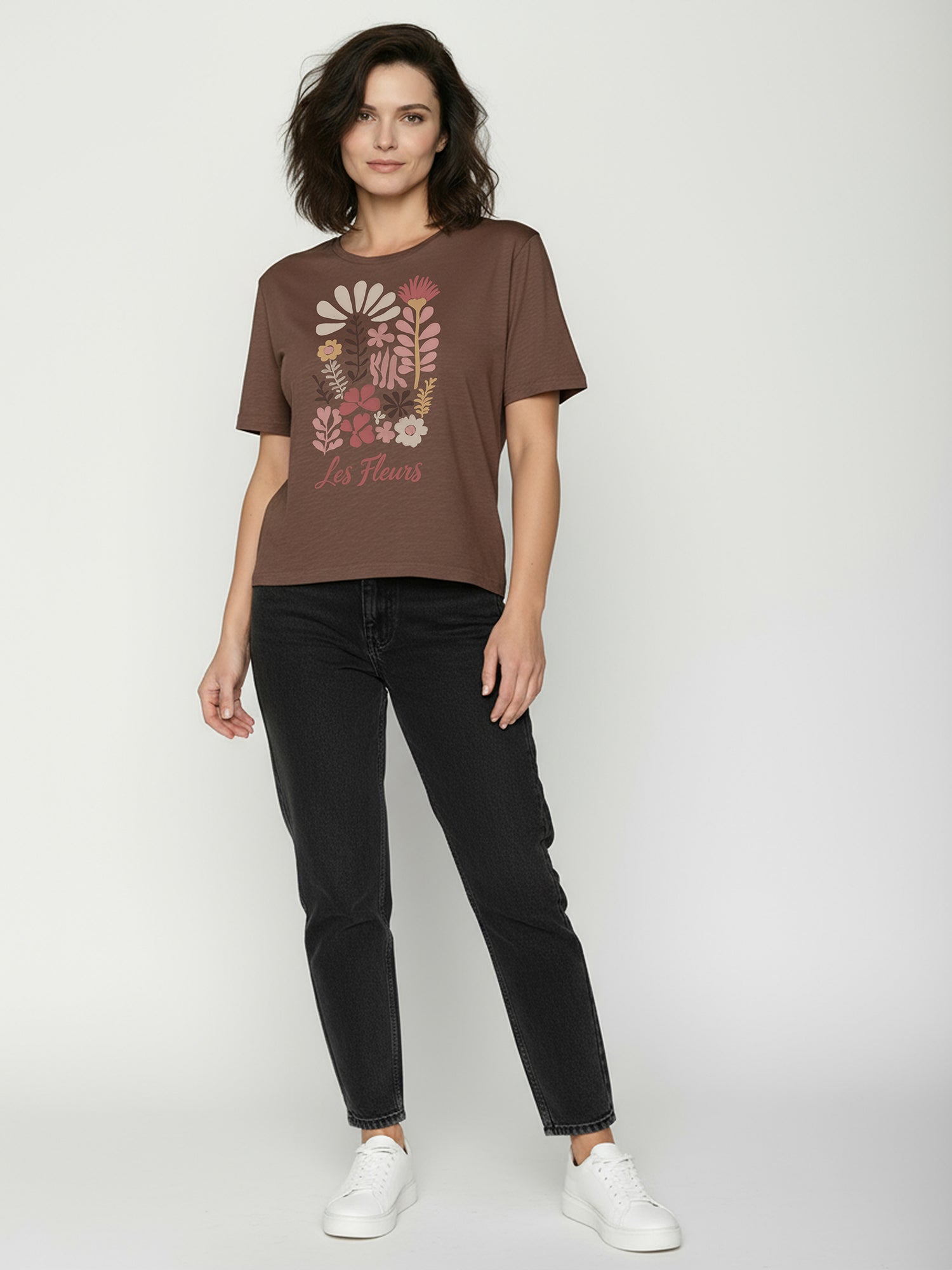 Earth Wood: Kastiges T-Shirt aus Bio-Baumwolle für Damen [26486]