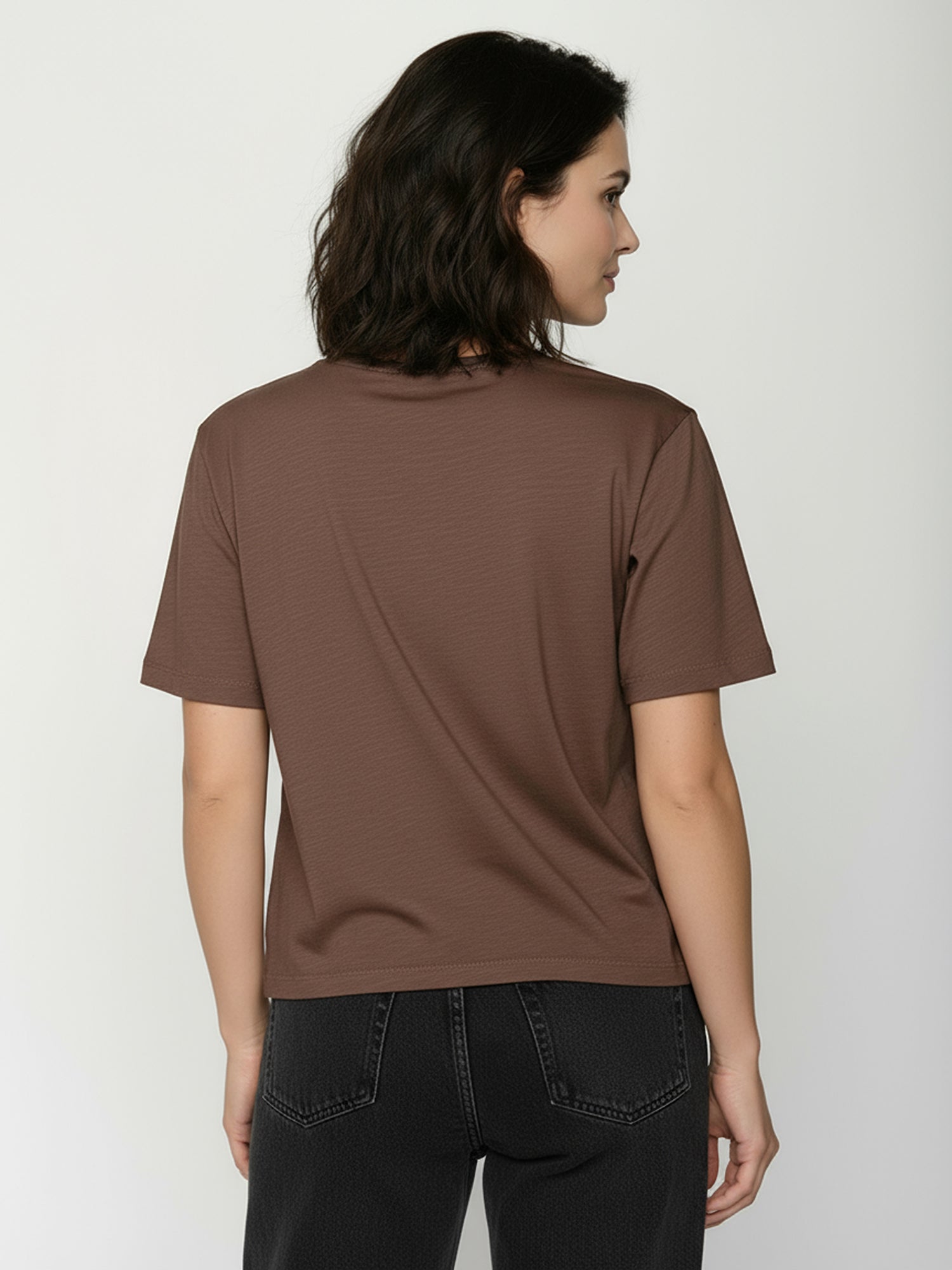 Earth Wood: Kastiges T-Shirt aus Bio-Baumwolle für Damen [26487]