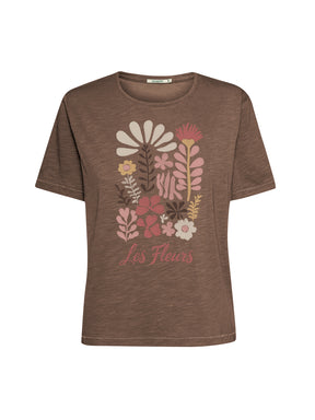 Earth Wood: Kastiges T-Shirt aus Bio-Baumwolle für Damen [26488]