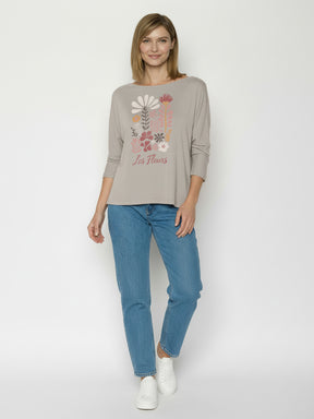 Sandstone: Gemütliches Longsleeve aus Viskose (LENZING™ ECOVERO™) Mix für Damen [26491]