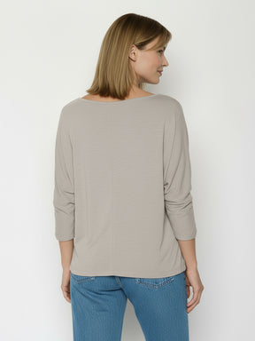 Sandstone: Gemütliches Longsleeve aus Viskose (LENZING™ ECOVERO™) Mix für Damen [26492]
