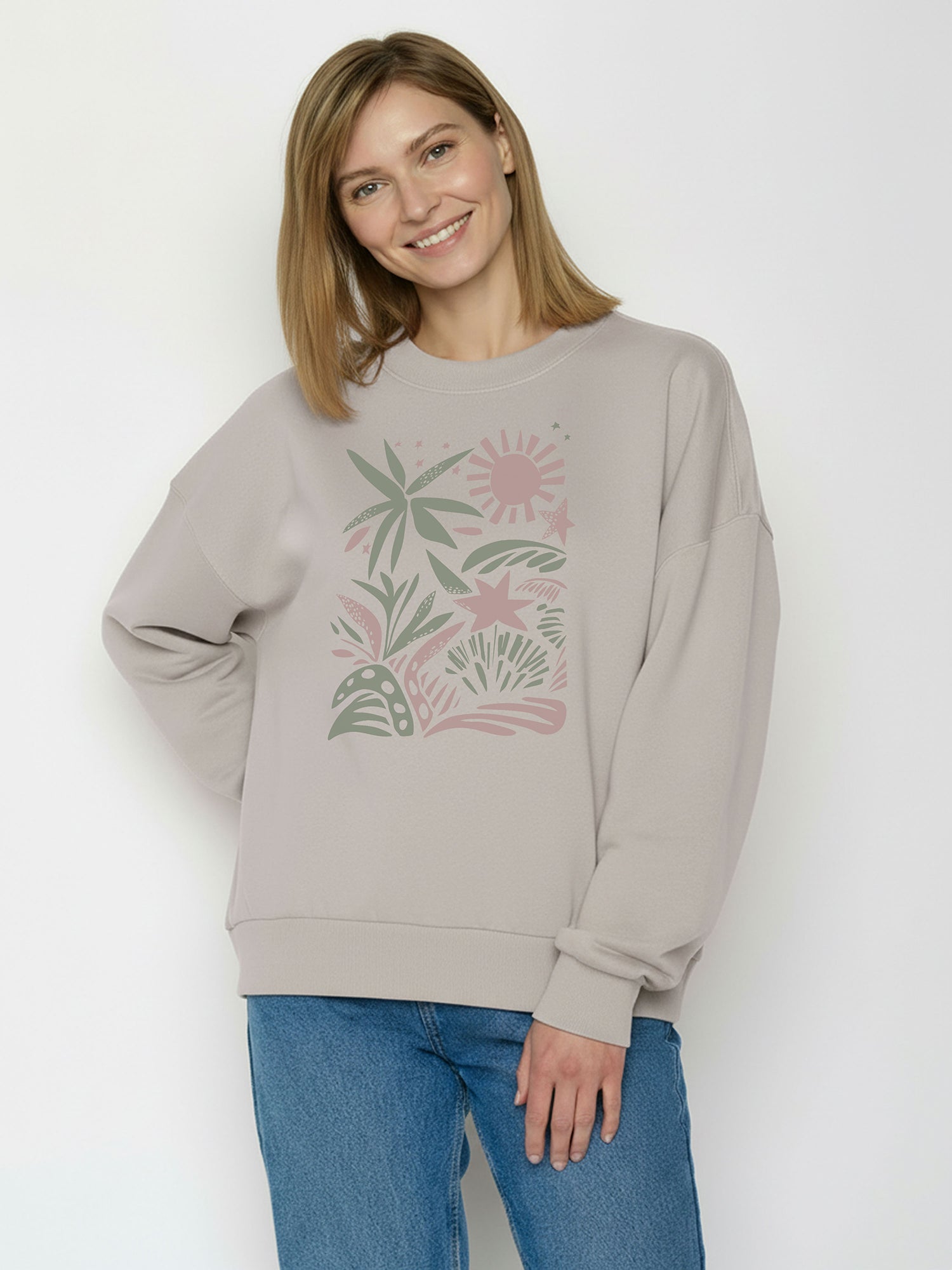 Sandstone: Lässiges Sweatshirt aus Bio-Baumwolle für Damen [26515]