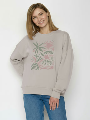 Sandstone: Lässiges Sweatshirt aus Bio-Baumwolle für Damen [26515]