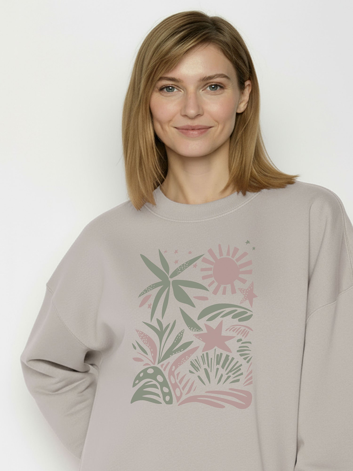 Sandstone: Lässiges Sweatshirt aus Bio-Baumwolle für Damen [26516]