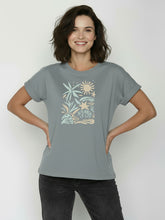 Fogstone: Sportliches T-Shirt aus Bio-Baumwolle mit Rollup Sleeve für Damen [26525]