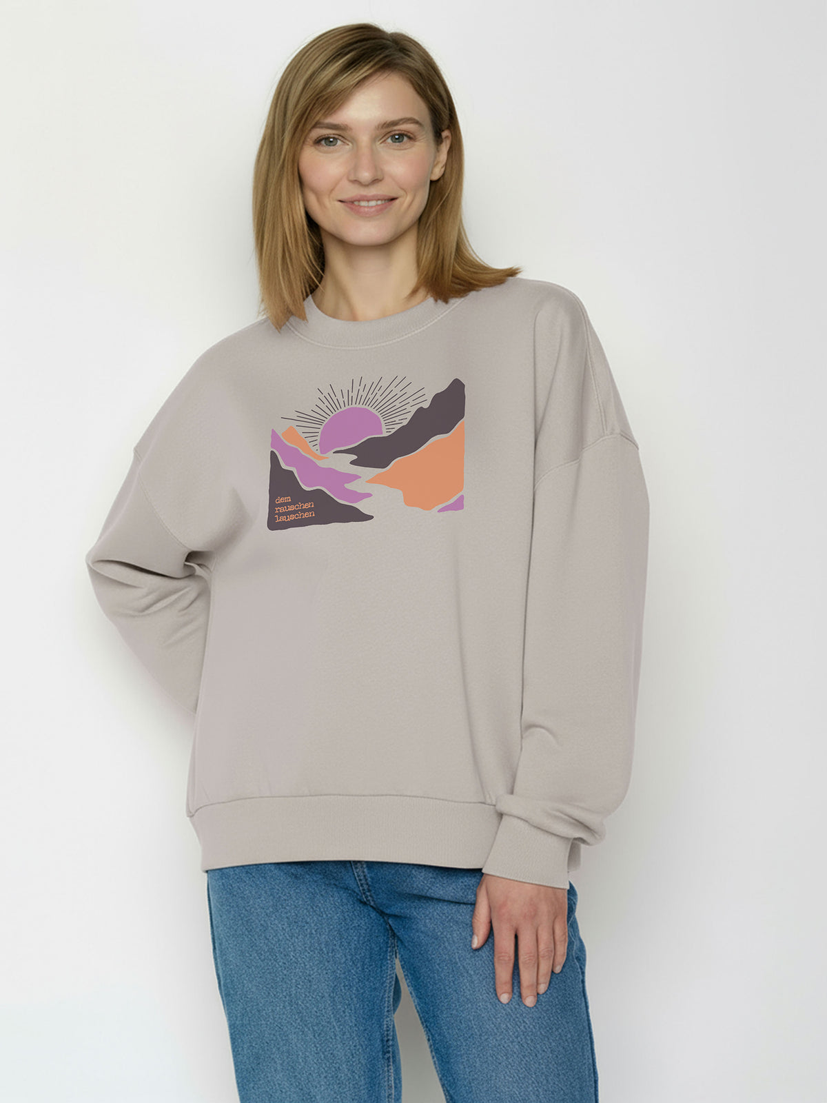 Sandstone: Lässiges Sweatshirt aus Bio-Baumwolle für Damen [26536]