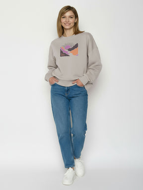 Sandstone: Lässiges Sweatshirt aus Bio-Baumwolle für Damen [26538]